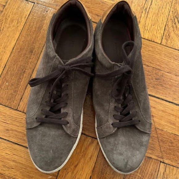 Allen Edmonds Gray "Courtside" Suede Sneakers
